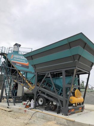 30立方/小时移动混凝土搅拌站