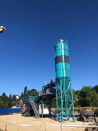 半亜鉛メッキ移動式コンクリートプラント