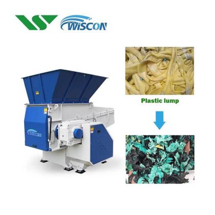 プラスチックパレット、フィルム、ストローベール、タイヤ、金属削りくず、廃プラスチック、木材シュレッダーマシン用シングルシャフトシュレッダー