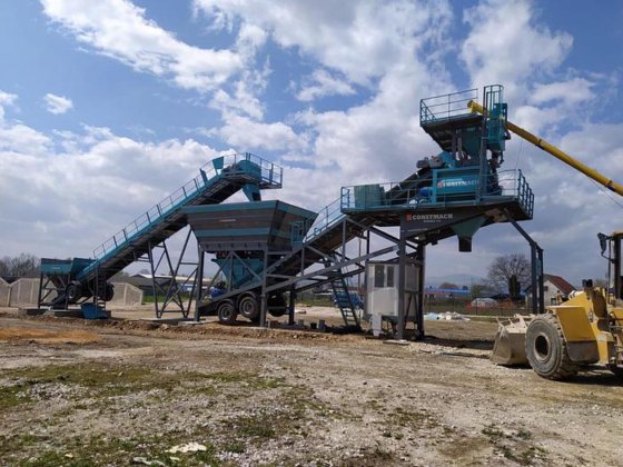 100立方米移动混凝土搅拌站