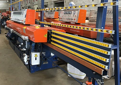 HZDM522 玻璃直线斜切封边机（9 个主轴）