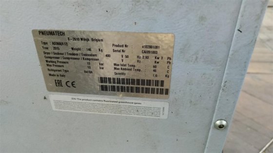 2015 PNEUMATECH DA 360 Kompressor