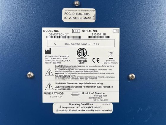 Advanced Instruments OsmoTECH XT Single-Sample