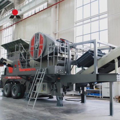 大容量 100tph 移動式石材クラッシャー工場セット粉砕機 移動式プラントロッククラッシャー装置の価格