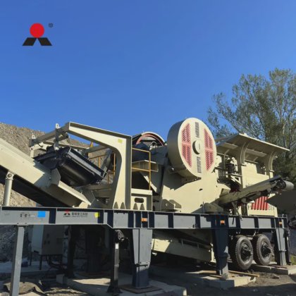 大容量 100tph 移動式石材クラッシャー工場セット粉砕機 移動式プラントロッククラッシャー装置の価格