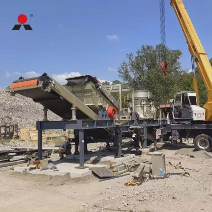 混凝土建筑垃圾移动圆锥破碎机出厂价