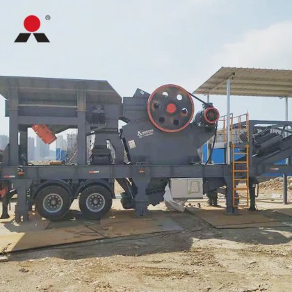 俄罗斯建筑垃圾混凝土移动破碎设备