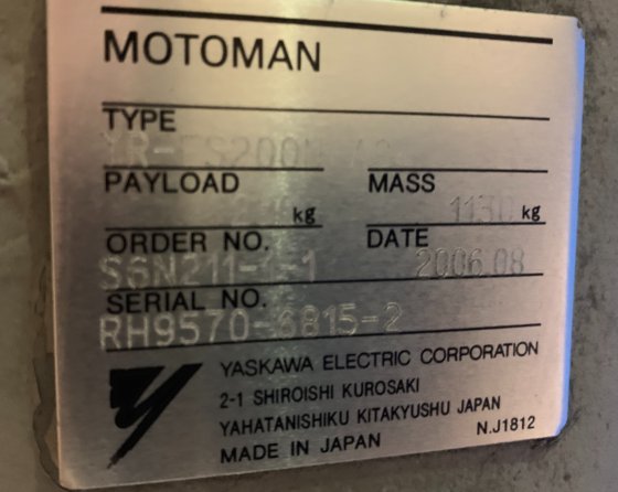 MOTOMAN ES200N 6 AXIS CNC