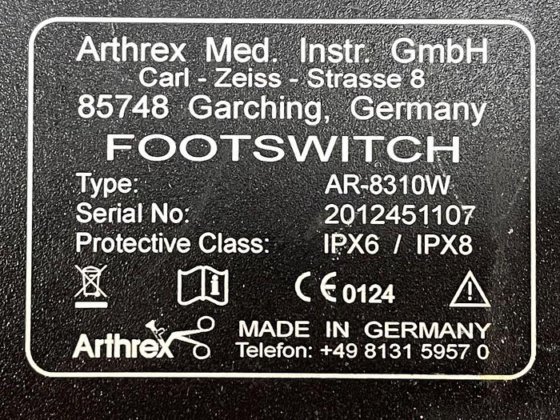 Interruptor de pedal Arthrex REF: