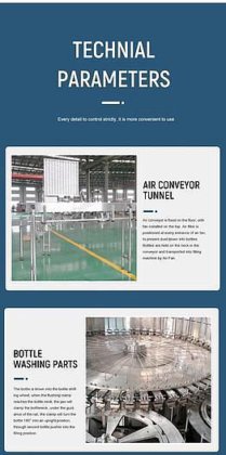 自動給水コンベア飲料水各種ボトル充填機