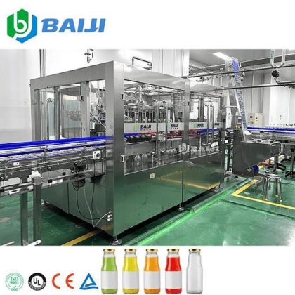 BAIJI 自動ガラス瓶のフルーツ ジュースのびん詰めの充填機の生産ライン