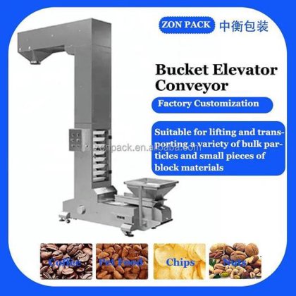用于花生的小型自动不锈钢输送机电动 Z 型斗式提升机喂料机