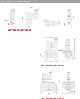 换向阀流体介质阀 LT2V系列电磁阀