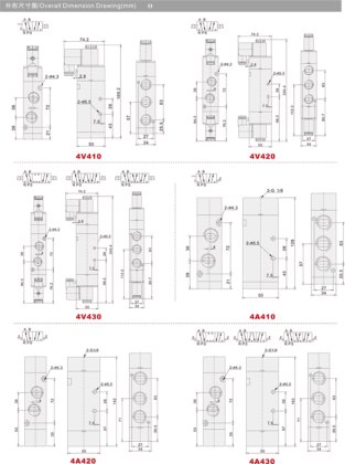 换向阀电/气控制阀 400系列气控阀