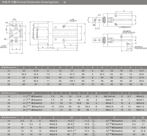 气缸气动手指 LTMHZ2系列平行气爪