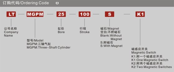 气缸带导杆气缸 LTMGPM系列三轴气缸