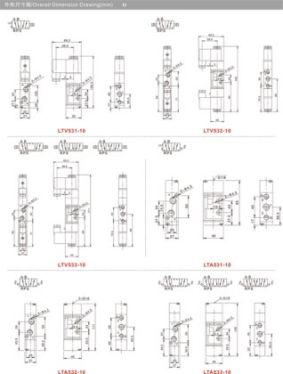 换向阀LTV/A压铸系列 LTV.A530系列压铸电磁阀、气控阀