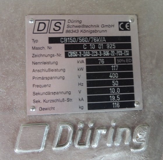 DÜRING CB 150/560/76 kVA
