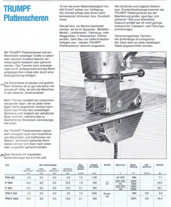 1984 TRUMPF P 400/0 Plattenschere
