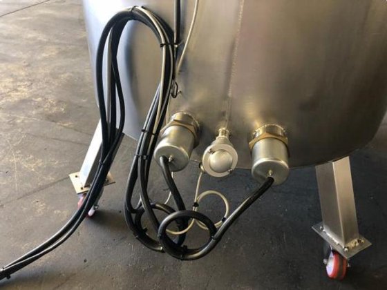 Stainless steel cream cooker with agitator and 500 litre electric panel ...