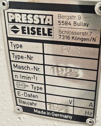 Pressta Eisele PV 8