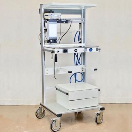 SALUTATEC バイパス O2 ランプ付き麻酔トロリー