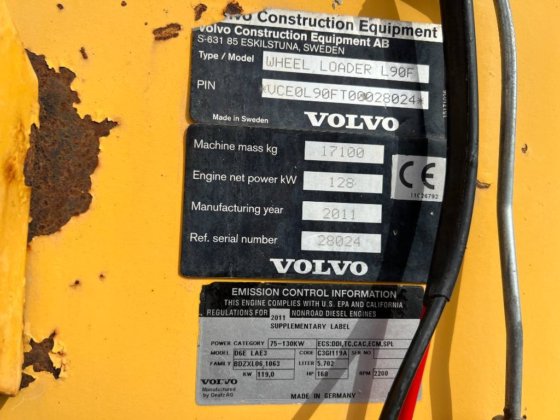 2011 Volvo L90F