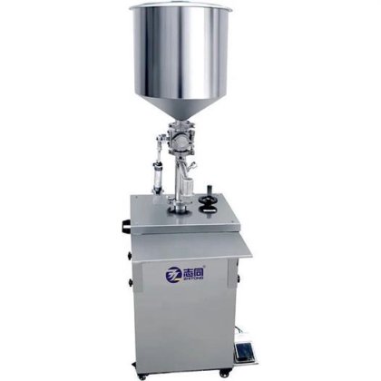 智通台式小型半自动气动灌装机 液体瓶膏体小容量灌装工厂定制