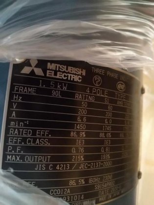[三菱] 变速电机 1.5kw 4p 200V