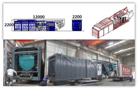 紧凑型混凝土搅拌站,产量为30立方米/小时。