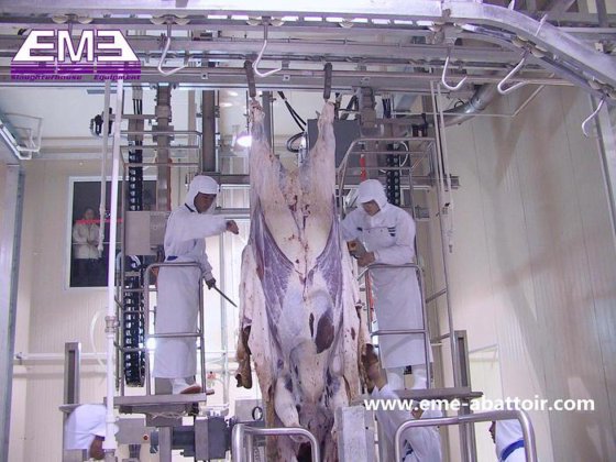 中国制造的牛皮液压拉皮机 肉类加工机械 牛屠宰场的牛屠宰机械