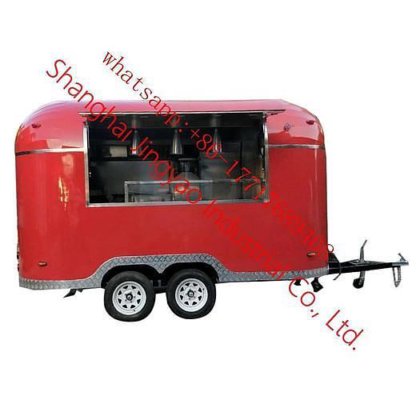 4輪フードトレーラーフードトラック缶ホットドッグフードカート屋外商業フードカートストリートフードトレーラーファーストフード食品販売トラック大型フードトレーラー