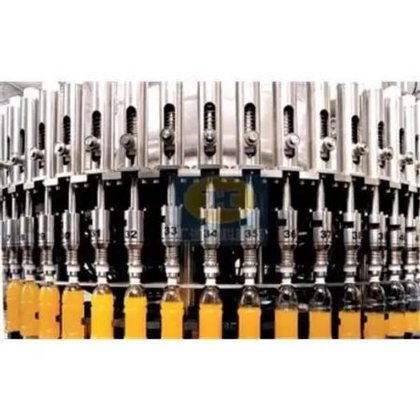 商用全自动三合一玻璃瓶装果汁清洗灌装旋盖机