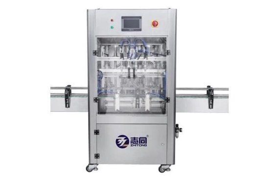 智通厂定制全自动 1/2/4 头旋转式液体奶油灌装机 奶油 洗发精