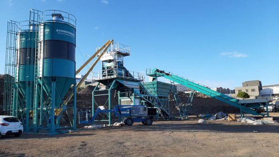 移动混凝土搅拌站