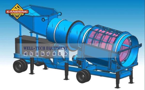 用于清洗粘土砂金厂的洗涤器-旋转筛
