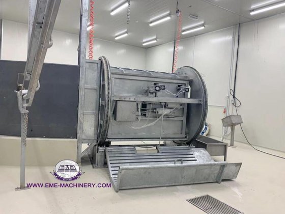 完整的牛屠宰线 奶牛屠宰场清真杀牛箱 麻布风格