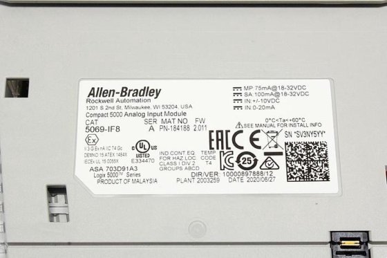 Allen Bradley CompactLogix 5380 Controller