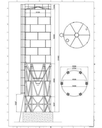 300 吨容量螺栓型水泥筒仓