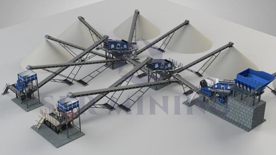 200～250tphの高性能固定式破砕・ふるい分け・洗浄プラント