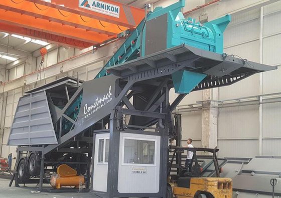 60立方/小时移动混凝土搅拌站