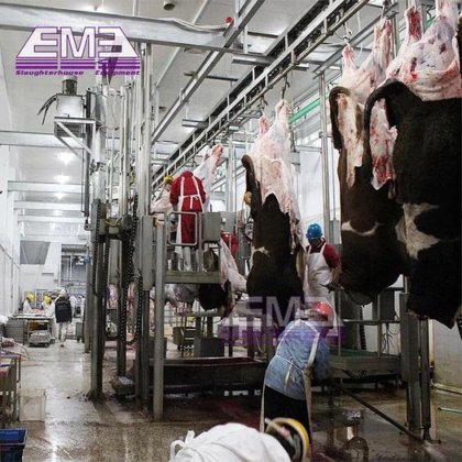 定制的工业化牛屠宰设备 屠宰场机器 屠体输送轨道 牛屠宰场