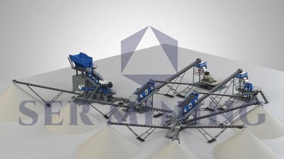 高性能固定式破砕プラント：アゼルバイジャンのジョー、コーン、VSI