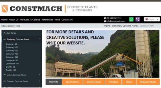 Planta de concreto tipo fixo