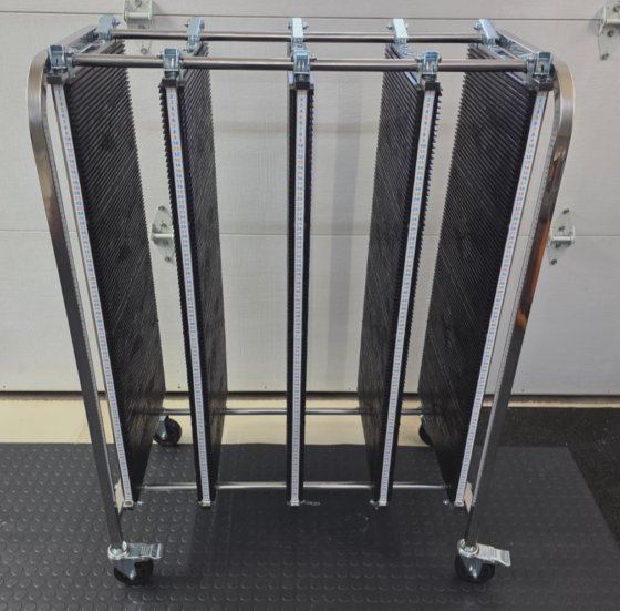PCB Handling Storage Rolling Magazine Rack Cart Trolley -Flatpack ...