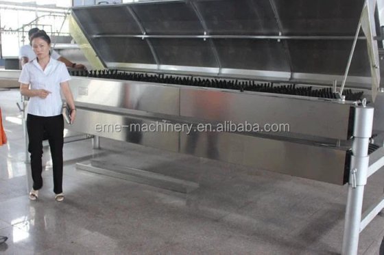 每小时 1000 只家禽的卧式鸡/鸭屠宰线家禽屠宰场拔毛机