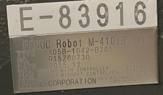 FANUC M410iB/700 PALLETIZING ROBOT WITH