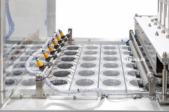 熱い販売のためのフル オートマチックの 200ml プラスチック コップの純粋な水満ちるシーリング機械