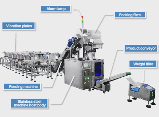 用于家具五金紧固件包装机的立式自动螺丝计数包装机