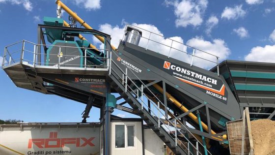 60立方/小时移动混凝土搅拌站